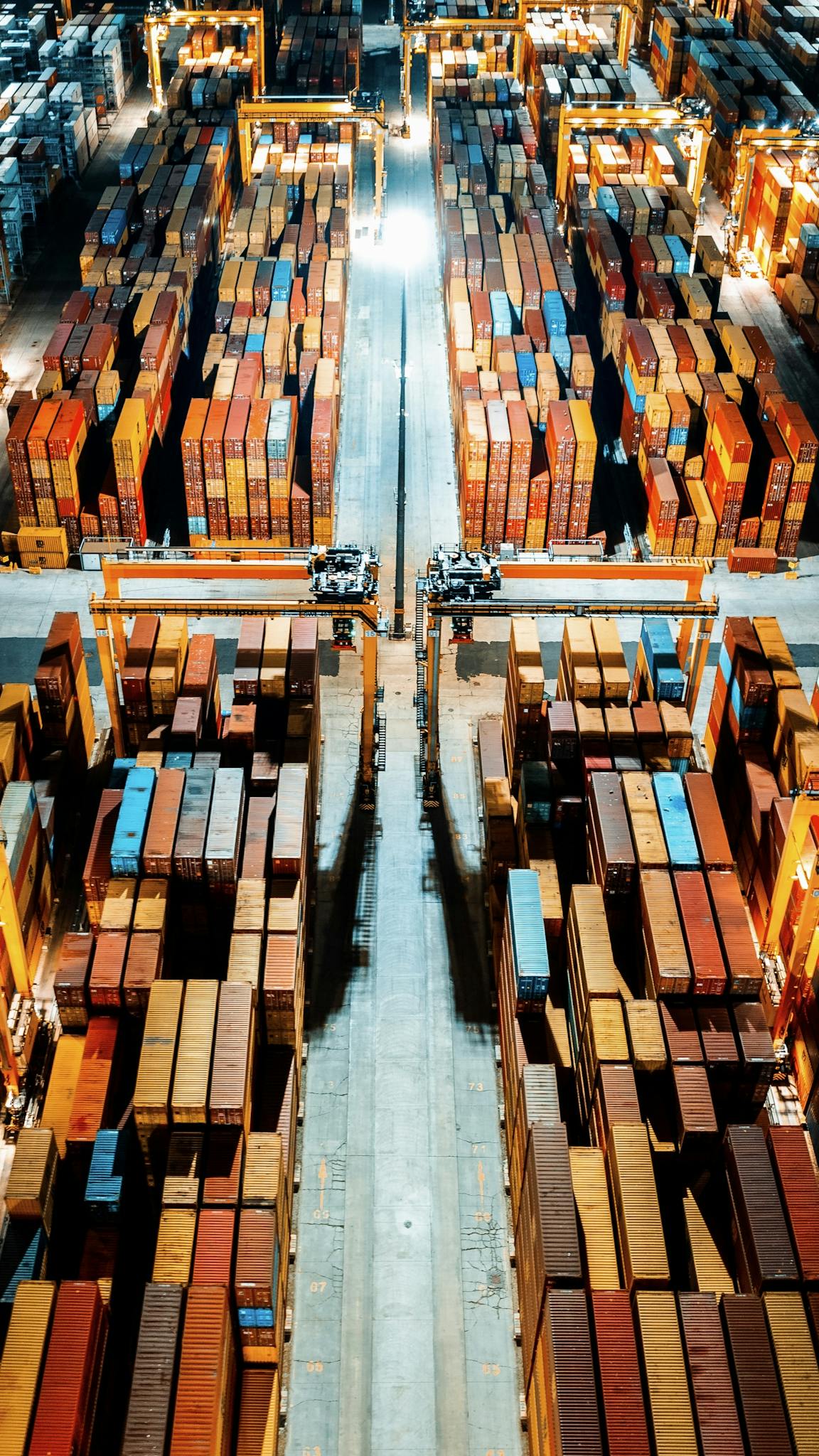 containers in warehouse